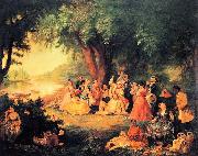 Lilly martin spencer Artist and Her Family on a Fourth of July Picnic Spain oil painting artist
